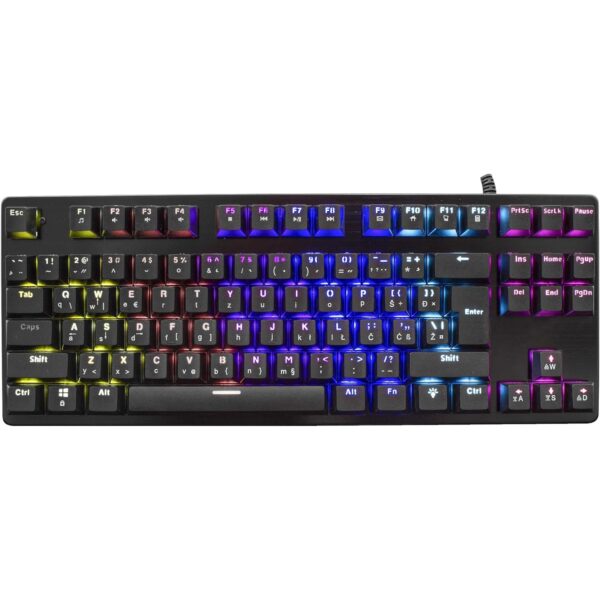 AKIRA AVALON ESPORTS RGB RAINBOW LIGHT MECHANICAL BLUE SWITCHES CLICKER USB Wired Mechanical Keyboard With LED RGB Lights. TKL (87 keys)