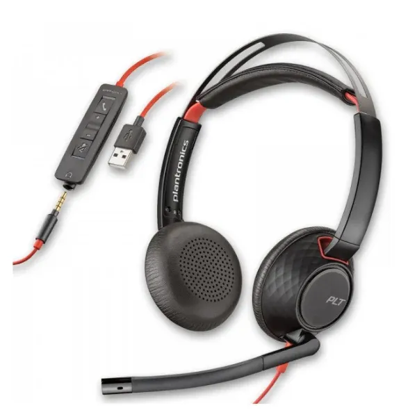 Plantronics C5220 Dual Ear without Pouch Noise-Canceling Black USB - Image 2