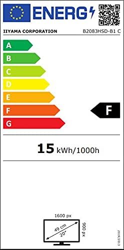 20″ Inches Iiyama ProLite PN2083H LED Full HD HDMI VGA 5ms Flicker-Free BlueLight Reducer Black - Image 5