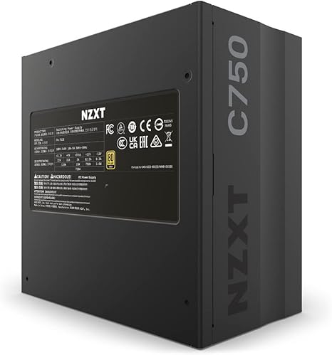 NZXT PA-7G18 750W Power Supply 80 Plus Gold Certified Efficient PSU with Silent Operation