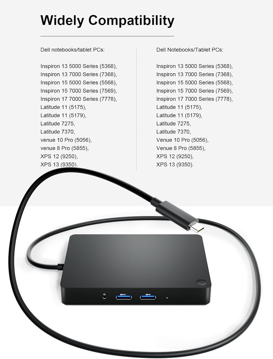 Dell WD15 Monitor Dock ? 4K USB-C Docking Station, HDMI + Mini DisplayPort + VGA + Ethernet + Audio Ports, Power Delivery up to 130W, without Adopter - Image 7