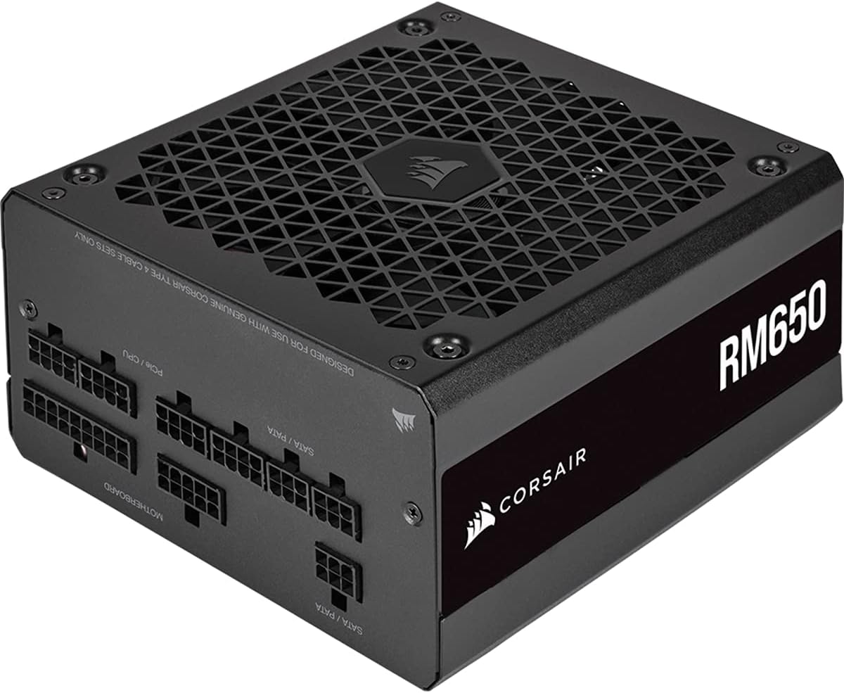 Corsair RPS0118 650W Power Supply 80 Plus Certified High-Efficiency PSU with Quiet Fan
