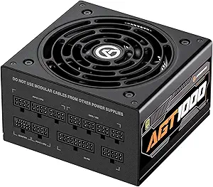 ARES GAME AGT 1000 1000W Power Supply 80 Plus Gold Certified Reliable PSU with Silent Cooling