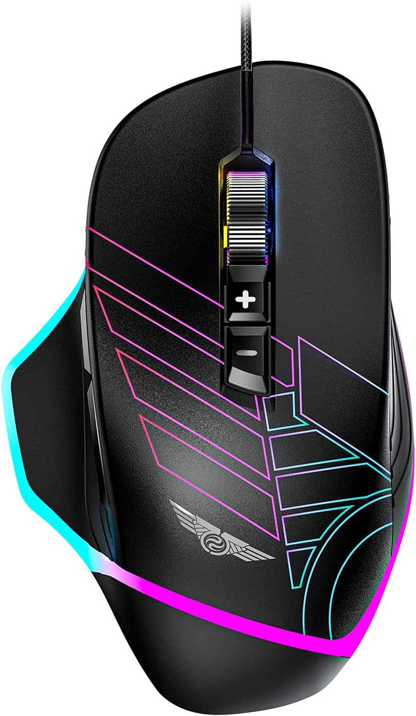 Newmen GX7-Pro RGB Wired Gaming Mouse High Precision Optical Sensor Professional Ergonomic Design