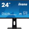 24″ Inch iiyama XUB2492HSU-B1 Full HD IPS Borderless Monitor 75 Hz, 5 ms, HDMI + DisplayPort + VGA, Built-in Speakers, Low Blue Light
