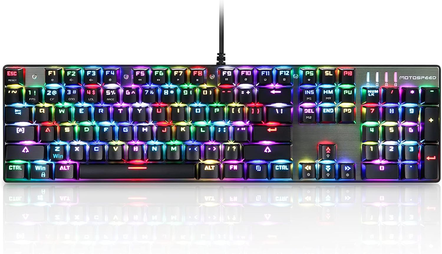 MOTOSPEED CK104 RGB Mechanical Gaming Keyboard with Outemu Red Switches