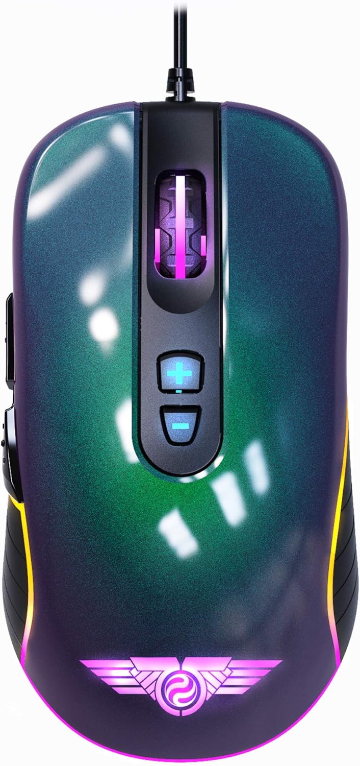 Newmen GX6-Pro RGB Wired Gaming Mouse High Precision Optical Sensor Professional Ergonomic Design