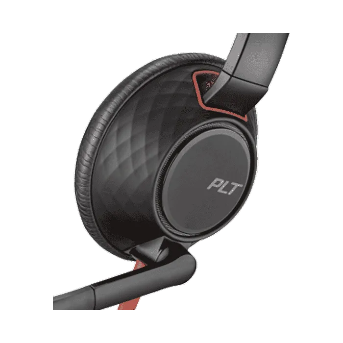 Plantronics C5220 Dual Ear Red Wire With Pouch Noise-Canceling Black USB with MIC - Image 2