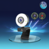 NexiGo N960E 1080p Webcam  60 FPS  Adjustable Ring Light  Dual Stereo Microphone  Black