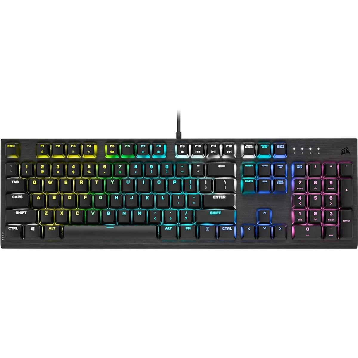 Corsair K60 RGB Pro RGP0122 RGB Mechanical Gaming Keyboard Silent Switch Pro Model with Wrist Rest