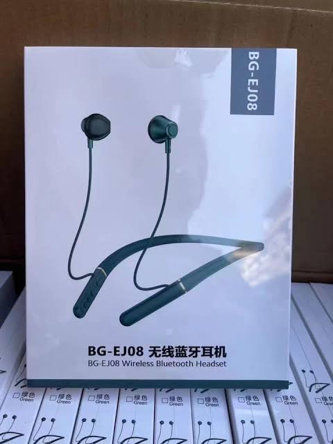 BG-EJ08 Dual Ear Bluetooth Wireless Neck Band 50+ Hour Backup Time 150mAh Battery Black Wireless Yes